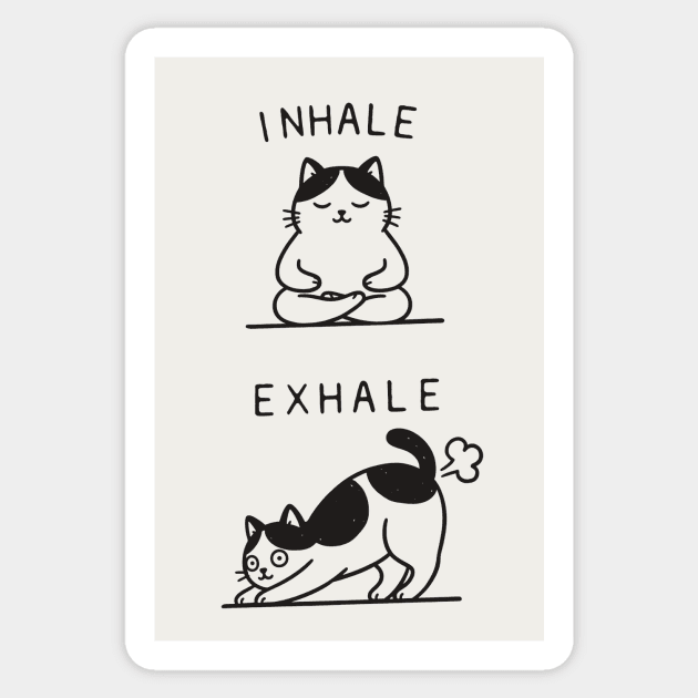 Inhale Exhale (Cat) Sticker by CreativeSage